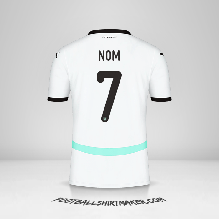 Maillot Autriche 2024 Extérieur -  nom - 7
