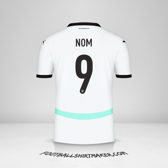 Maillot Autriche 2024 Extérieur -  nom - 9