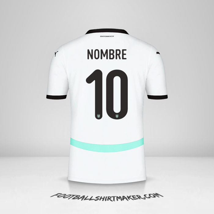 Camiseta Austria 2024 Visita -  nombre - 10