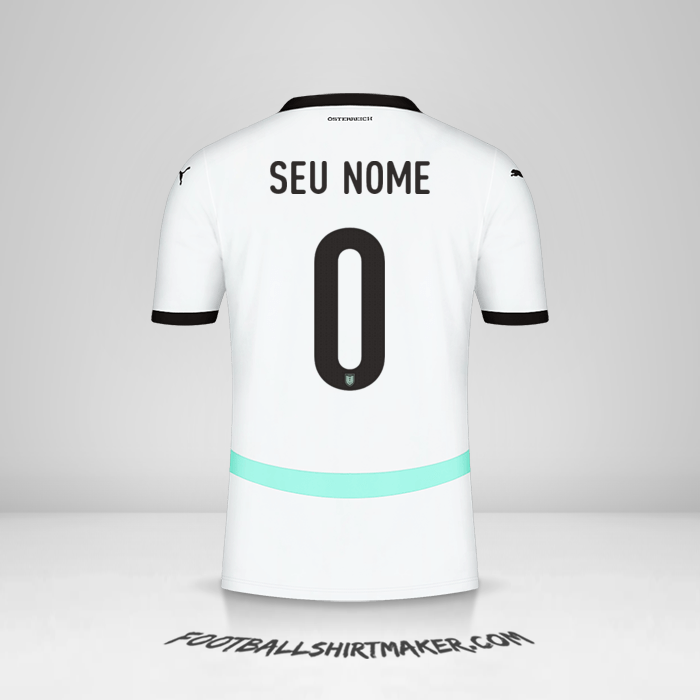 Camisa Áustria 2024 II -  seu nome - 0