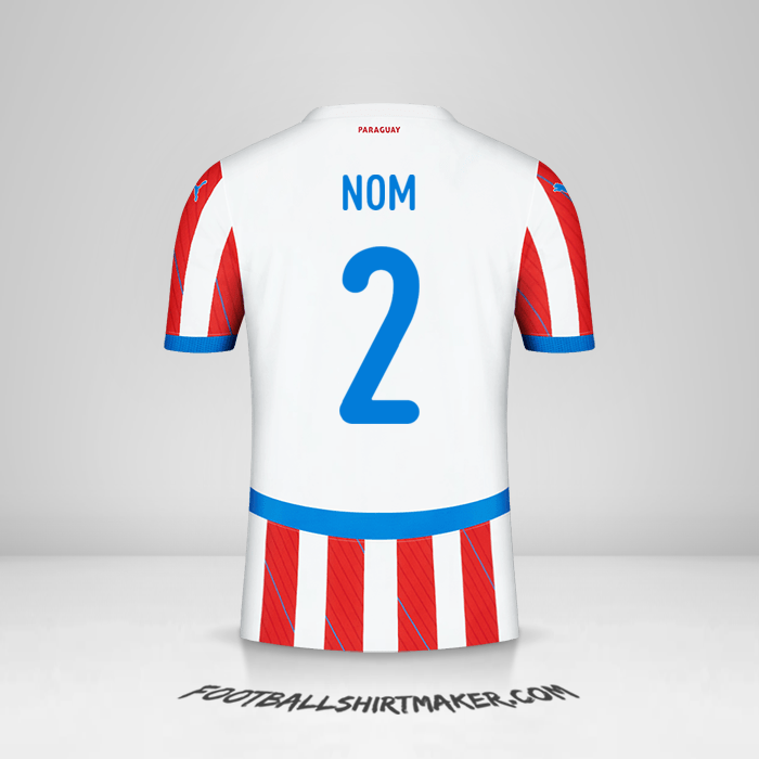 Maillot Paraguay 2024 -  nom - 2