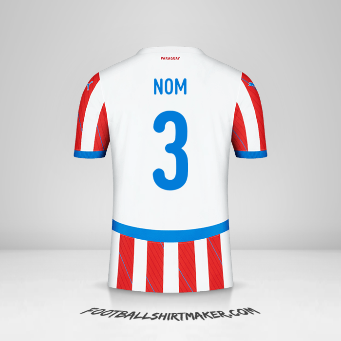 Maillot Paraguay 2024 -  nom - 3