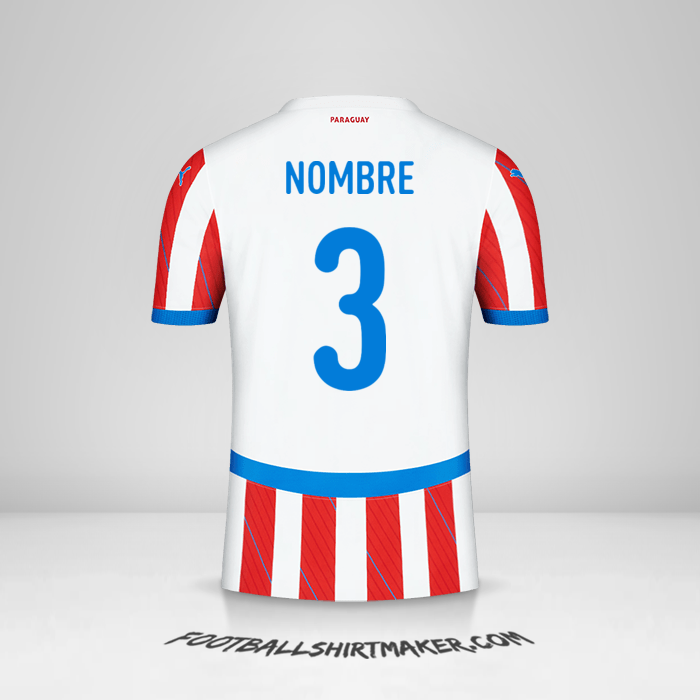 Jersey Paraguay 2024 -  nombre - 3