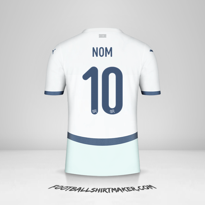 Maillot Suisse 2024 Extérieur -  nom - 10