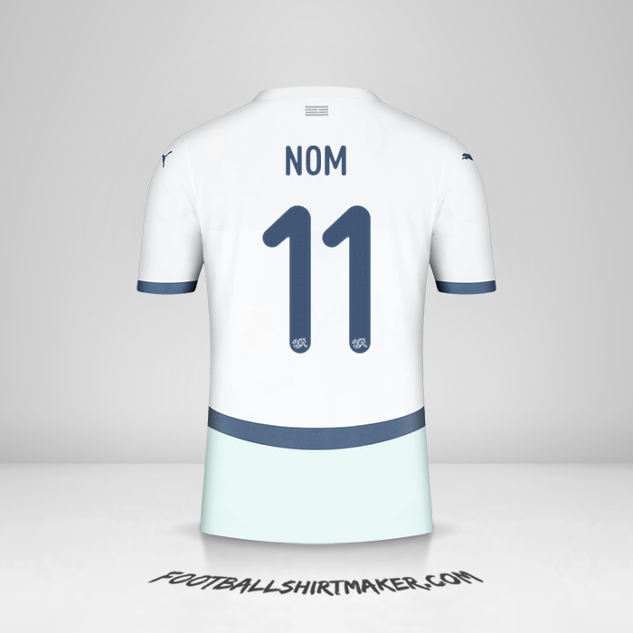 Maillot Suisse 2024 Extérieur -  nom - 11