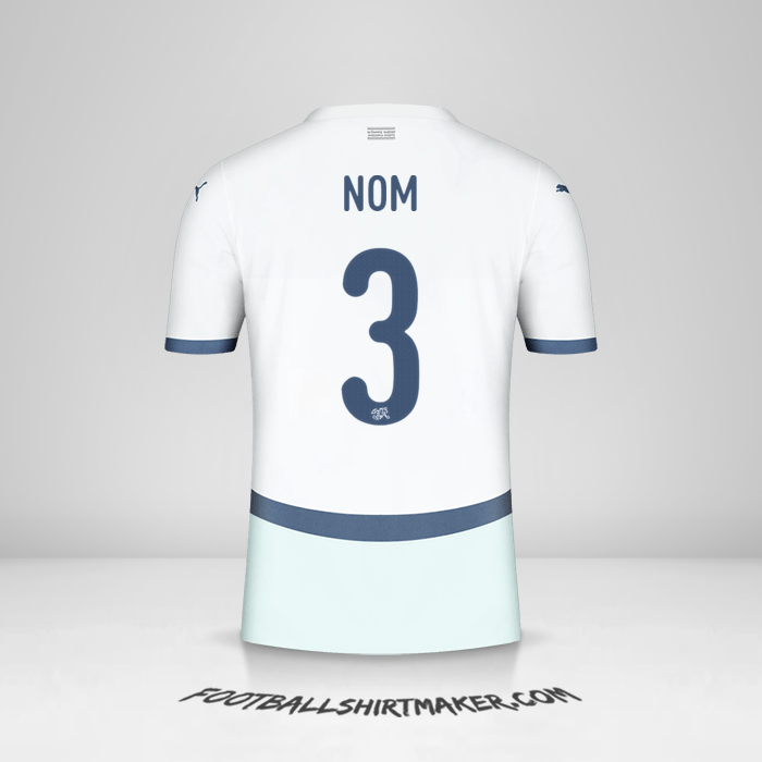 Maillot Suisse 2024 Extérieur -  nom - 3