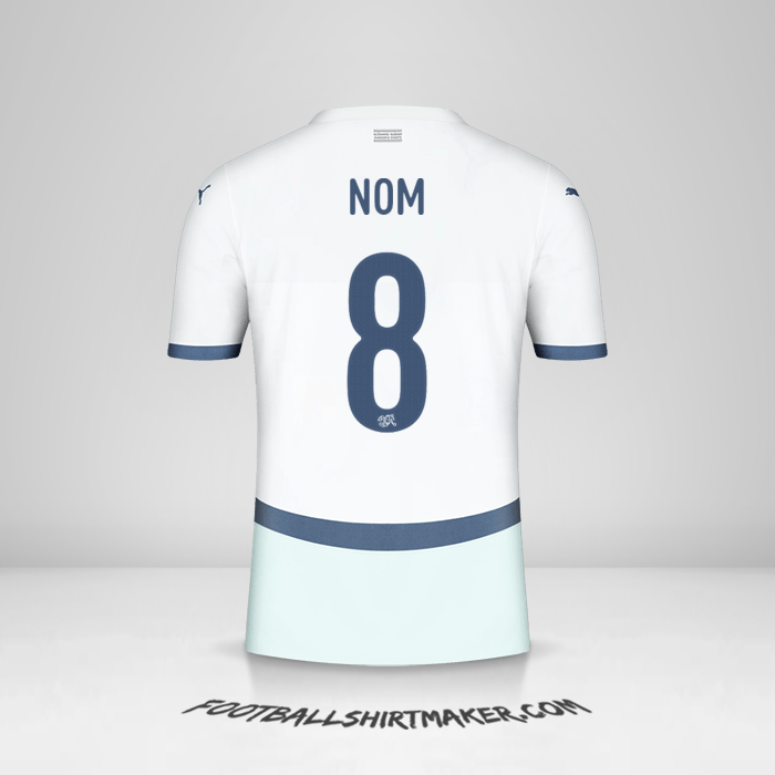 Maillot Suisse 2024 Extérieur -  nom - 8