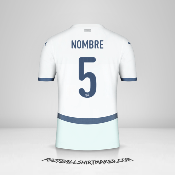 Camiseta Suiza 2024 Visita -  nombre - 5