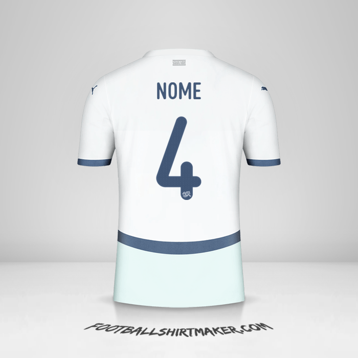 Camisola Suíça 2024 Alternativa -  nome - 4