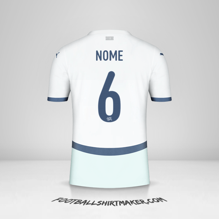 Camisa Suíça 2024 Alternativa -  nome - 6