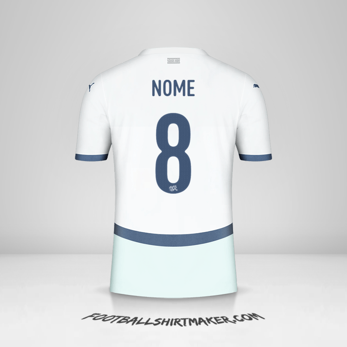 Maglia Svizzera 2024 Seconda -  nome - 8