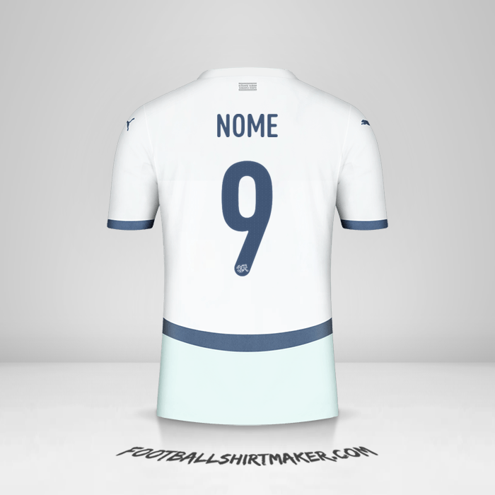 Maglia Svizzera 2024 Seconda -  nome - 9