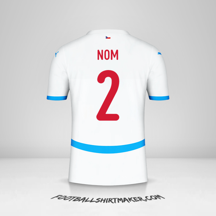 Maillot République Tchèque 2024 Extérieur -  nom - 2