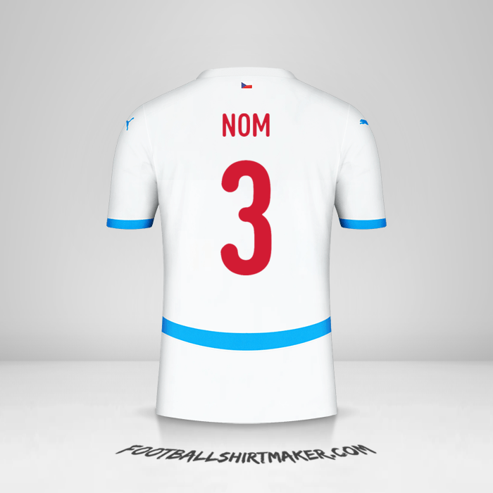 Maillot République Tchèque 2024 Extérieur -  nom - 3
