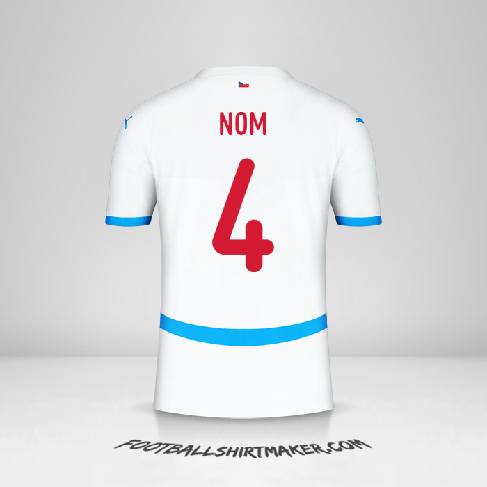 Maillot République Tchèque 2024 Extérieur -  nom - 4