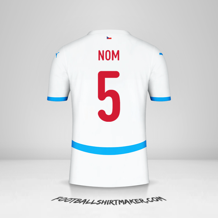 Maillot République Tchèque 2024 Extérieur -  nom - 5