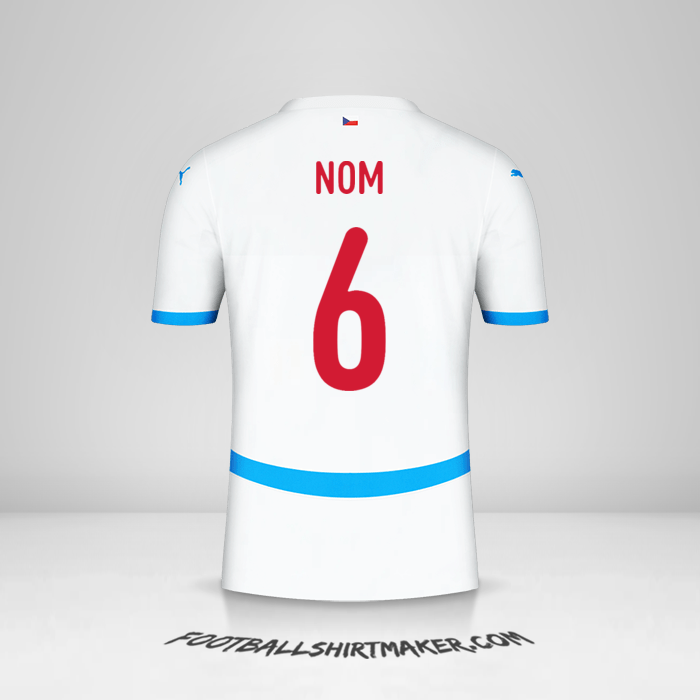 Maillot République Tchèque 2024 Extérieur -  nom - 6