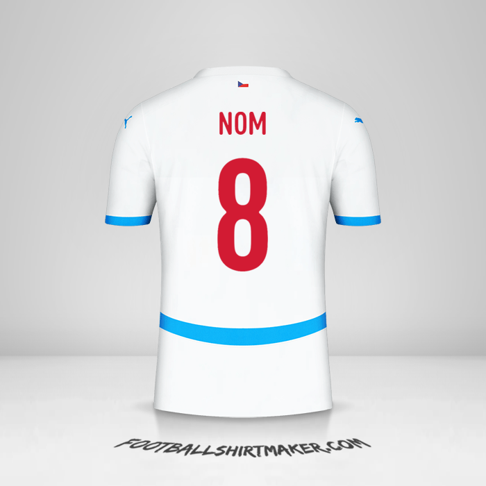 Maillot République Tchèque 2024 Extérieur -  nom - 8