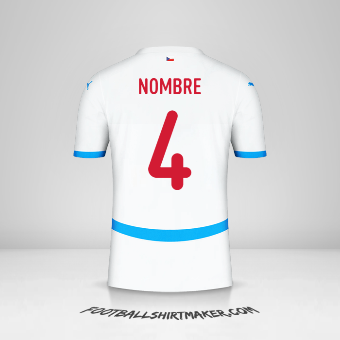 Camiseta República Checa 2024 Visita -  nombre - 4