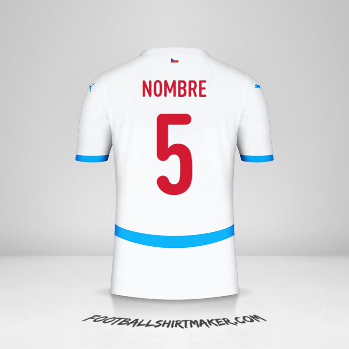 Camiseta República Checa 2024 Visita -  nombre - 5