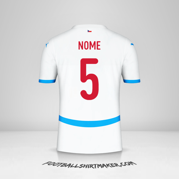 Maglia Repubblica Ceca 2024 Seconda -  nome - 5