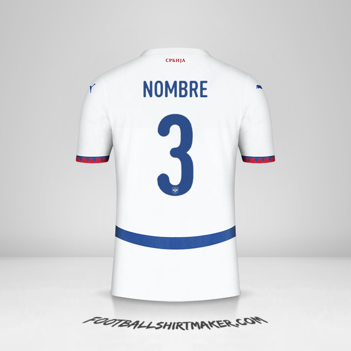 Camiseta Serbia 2024 Visita -  nombre - 3
