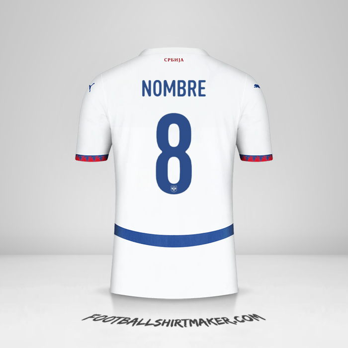 Camiseta Serbia 2024 Visita -  nombre - 8