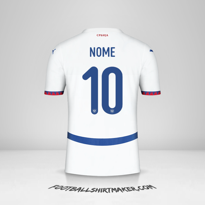 Maglia Serbia 2024 Seconda -  nome - 10