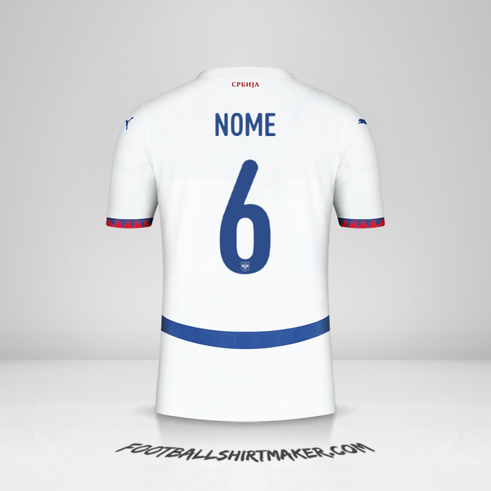 Maglia Serbia 2024 Seconda -  nome - 6