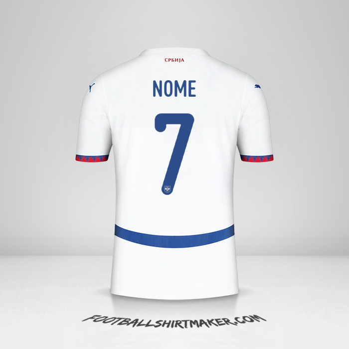 Maglia Serbia 2024 Seconda -  nome - 7