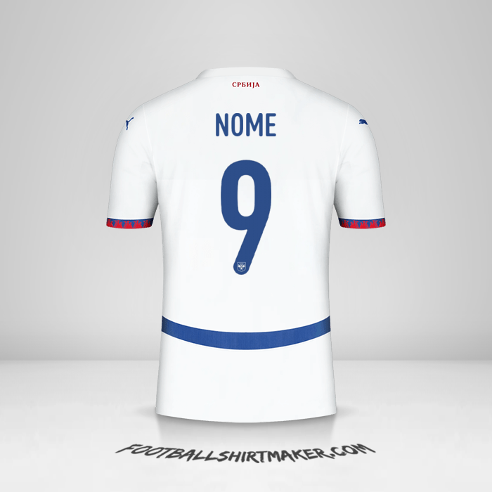 Camisa Sérvia 2024 Alternativa -  nome - 9