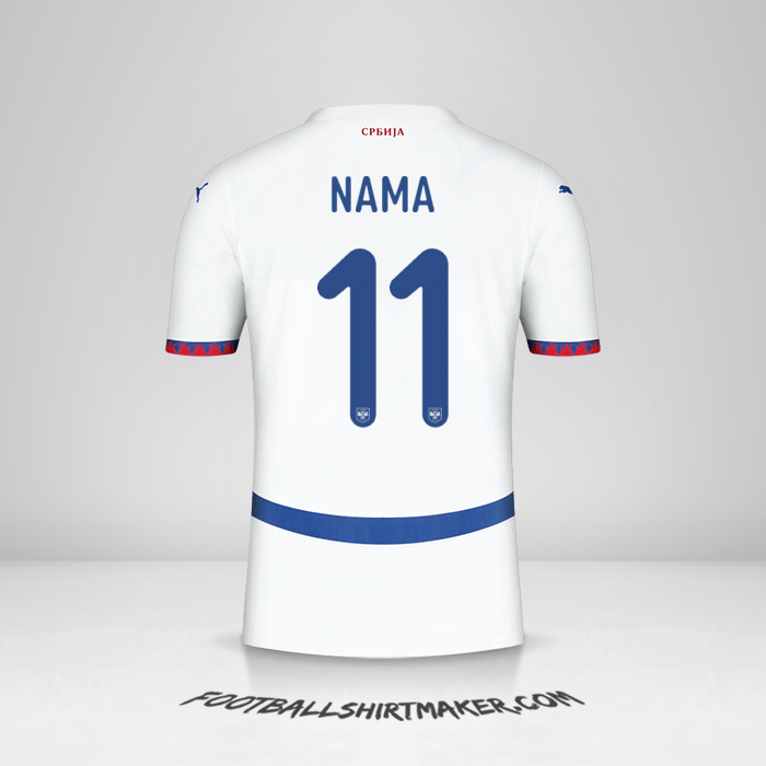 Jersey Serbia 2024 Alternatif -  nama - 11