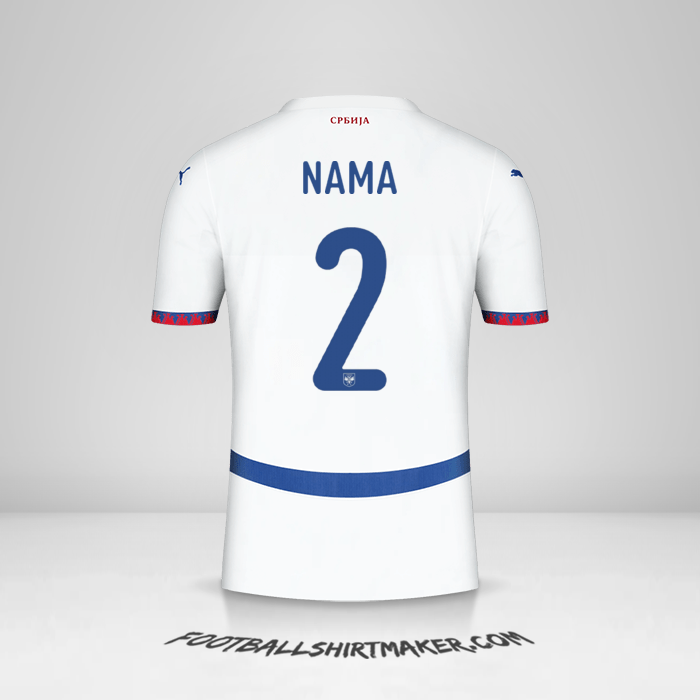 Jersey Serbia 2024 Alternatif -  nama - 2