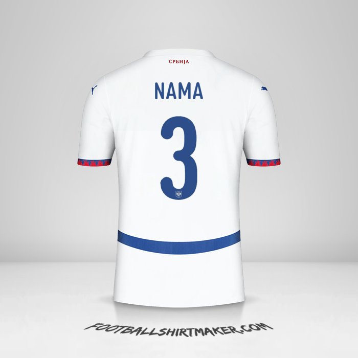 Jersey Serbia 2024 Alternatif -  nama - 3