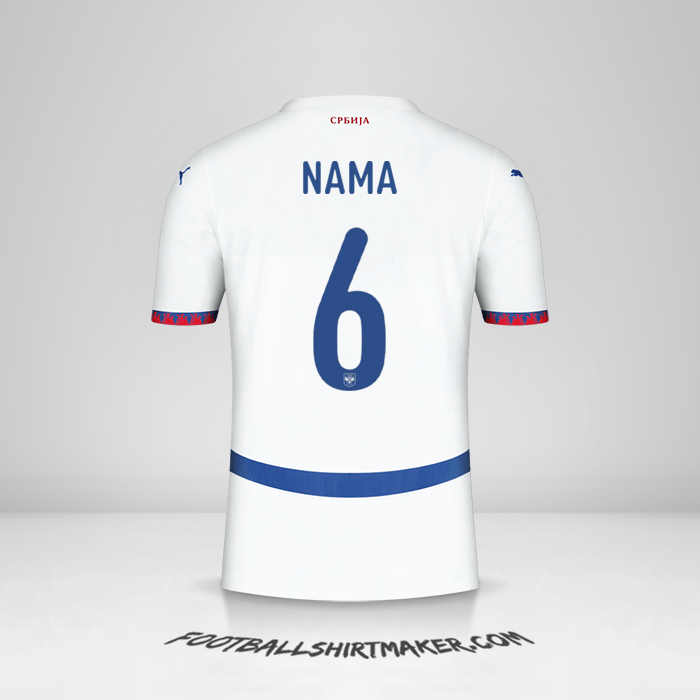 Jersey Serbia 2024 Alternatif -  nama - 6