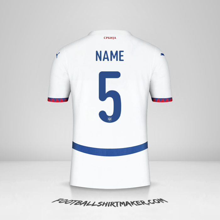 Jersey Serbia 2024 Away -  name - 5