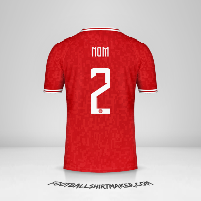 Maillot Danemark 2024 -  nom - 2