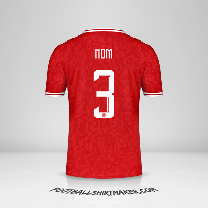 Maillot Danemark 2024 -  nom - 3
