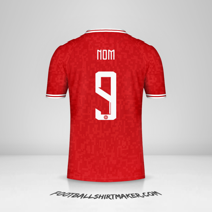 Maillot Danemark 2024 -  nom - 9
