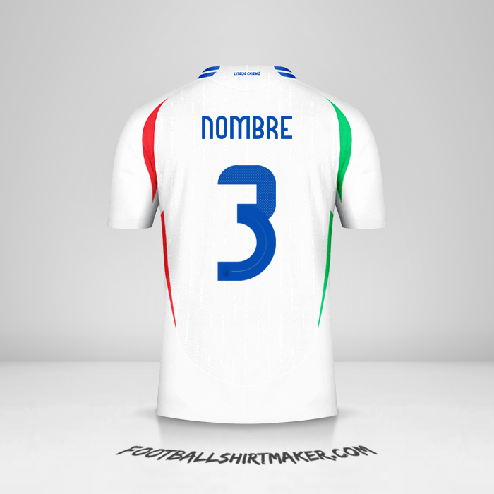 Camiseta Italia 2024 Visita -  nombre - 3