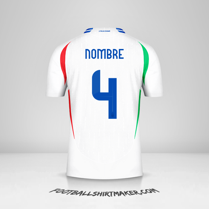 Camiseta Italia 2024 Visita -  nombre - 4
