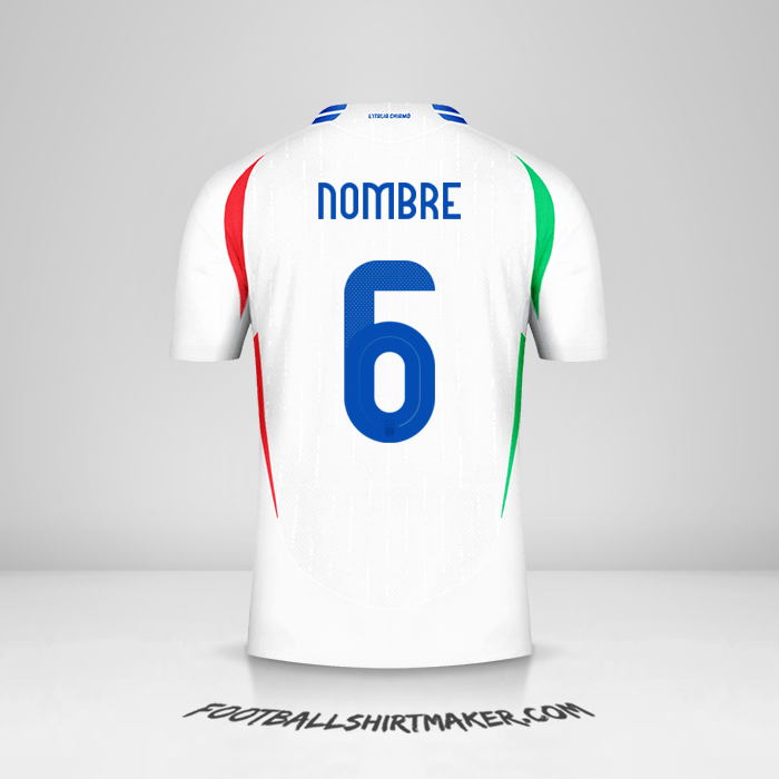 Camiseta Italia 2024 Visita -  nombre - 6