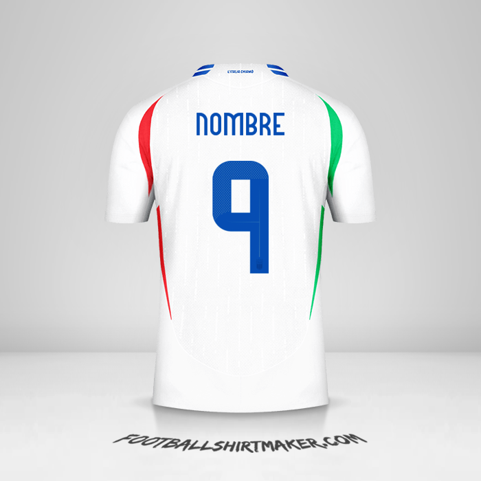 Camiseta Italia 2024 Visita -  nombre - 9