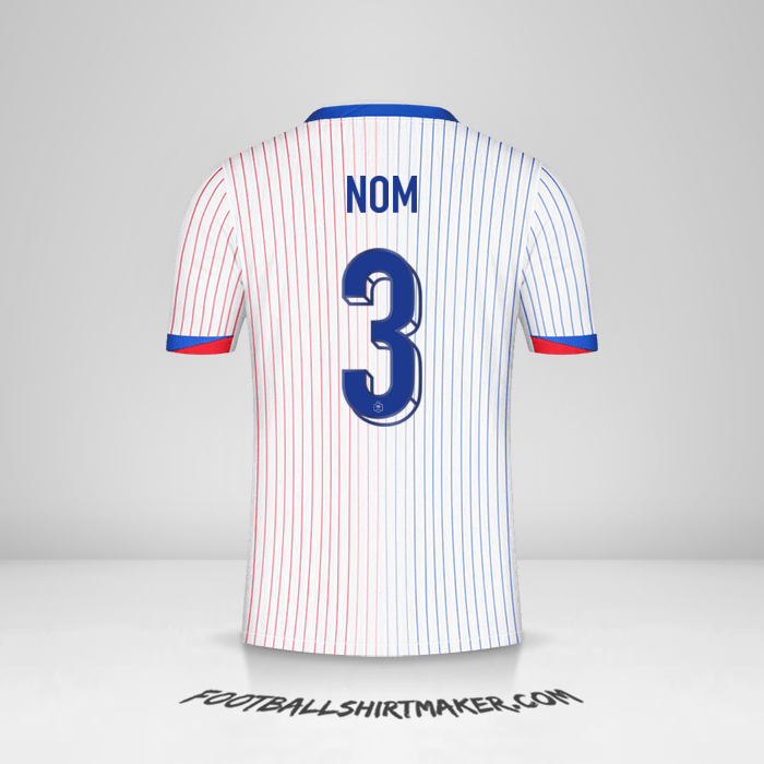 Maillot France 2024 Extérieur -  nom - 3