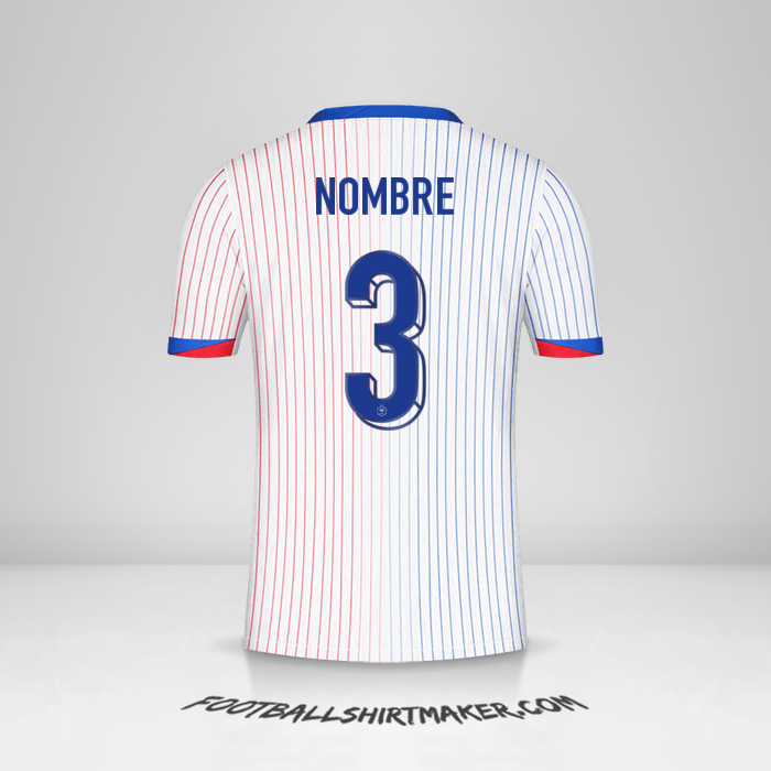 Camiseta Francia 2024 Visita -  nombre - 3