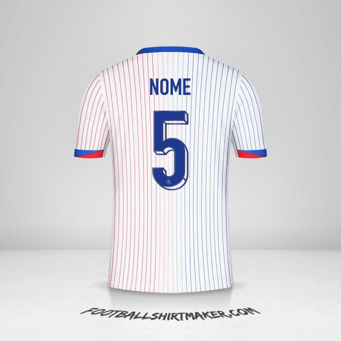Maglia Francia 2024 Seconda -  nome - 5