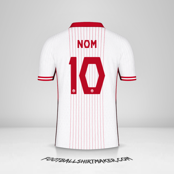 Maillot Canada 2024 Extérieur -  nom - 10