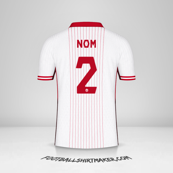 Maillot Canada 2024 Extérieur -  nom - 2