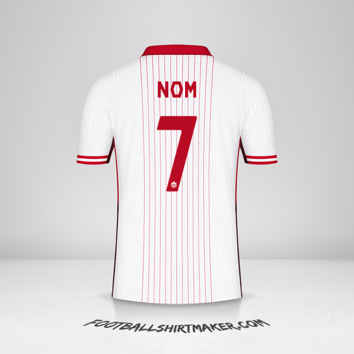 Maillot Canada 2024 Extérieur -  nom - 7