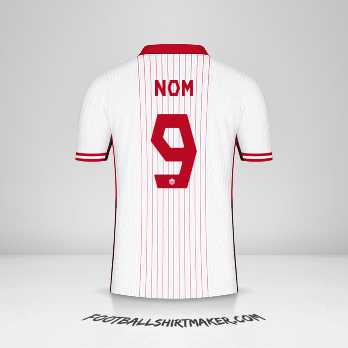 Maillot Canada 2024 Extérieur -  nom - 9